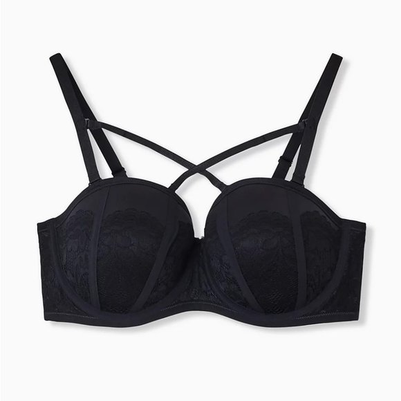 torrid Other - NWT Torrid 42DD Black Convertible Multi-Way Strappy Push-Up Strapless Bra